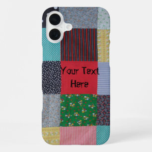 Funda Para iPhone 16 Plus cuadrados de tela de mosaico de color de estilo vi