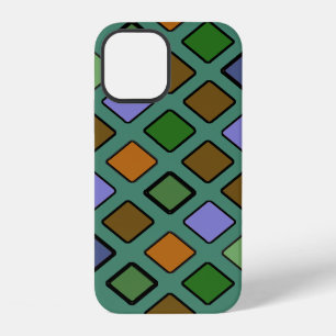 Funda Para iPhone 12 Cuadrados diagonales geométricos mixtos