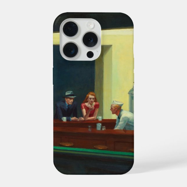 Funda Para iPhone Cuadro Nighthawks de Edward Hopper  (Reverso )