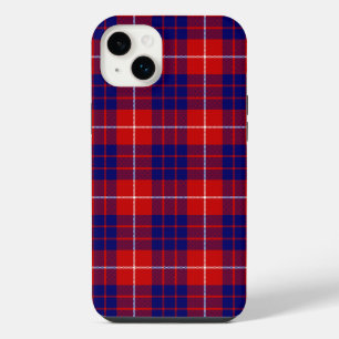 Funda Para iPhone 14 Plus Cuadros rojos azules y morados del tartán de Hamil
