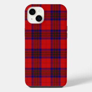 Funda Para iPhone 14 Plus cuadros rojos azules y morados tartán Leslie