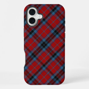 Funda Para iPhone 16 Plus Cuadros rojos y azules MacTavish Tartan