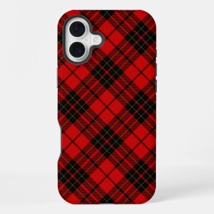 Funda Para iPhone 16 Plus cuadros rojos y negros de tartán Brodie