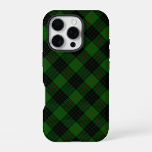 Funda Para iPhone 16 Pro Cuadros verdes y negros de tartán Gunn