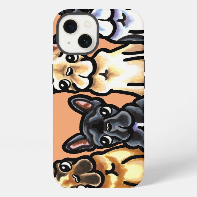 Funda Para iPhone Cuarteto Bulldog francés (Reverso )