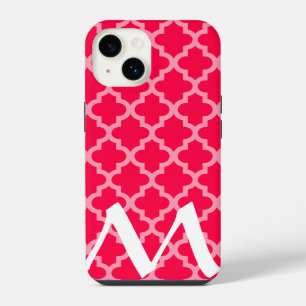 Funda Para iPhone 14 Cuatrefoil Rojo Amapola Estilos Marroquíes