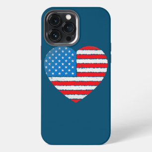 Funda Para iPhone 13 Pro Max Cuatro de Julio 4 de Julio Bandera de EE. UU. Niño