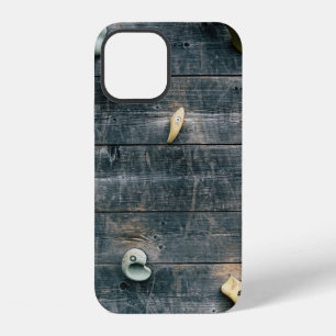Funda Para iPhone 12 Cuatro decoraciones de pared de madera marrón