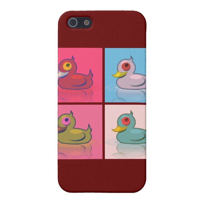 Funda Para iPhone Cuatro patos coloridos (Atrás)