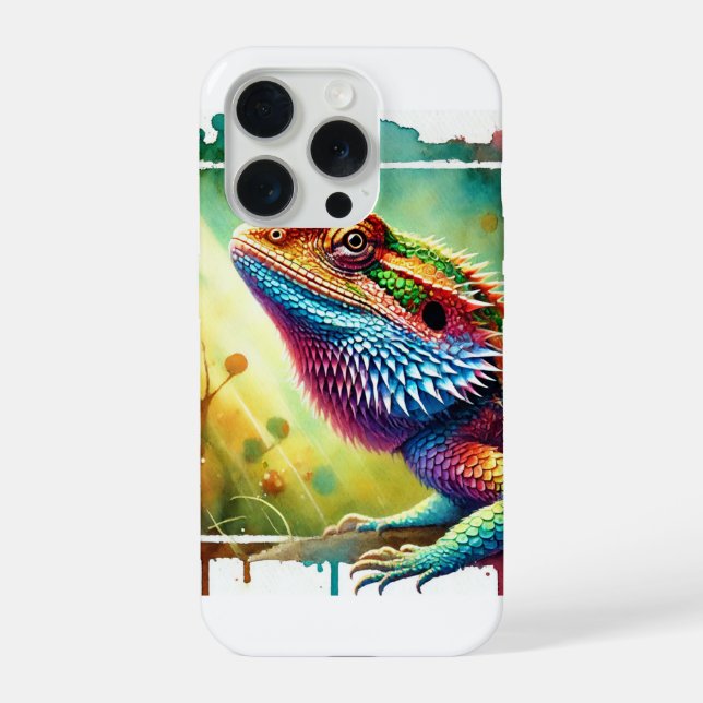 Funda Para iPhone Cuban Western Bearded Anole 080724AREF122 - Waterc (Reverso )