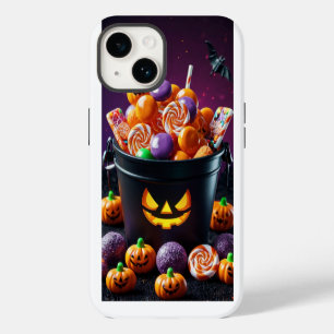 Funda Para iPhone 14 Cubeta de dulces de truco o trato