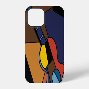 Funda Para iPhone 12 Cubista De Surrealismo De Guitarra.