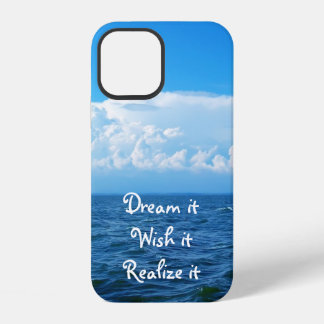 Funda Para iPhone 12 Cuealalo deséalo Hazlo realidad cita diseño mar Fu