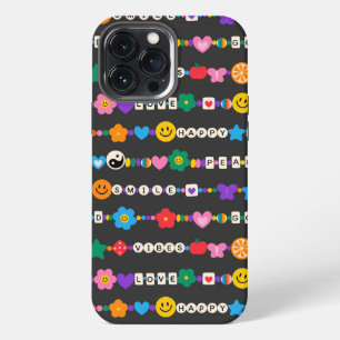 Funda Para iPhone 13 Pro Max Cuentas Retro de Buenas Vibraciones Groovy Amor So