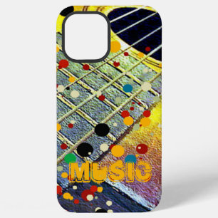 Funda Para iPhone 12 Pro Max Cuerdas de guitarra acuarela musical