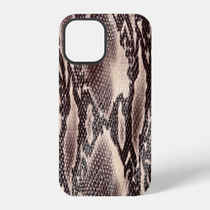 Funda Para iPhone 12 Cuero de serpiente: textura marrón sin costuras