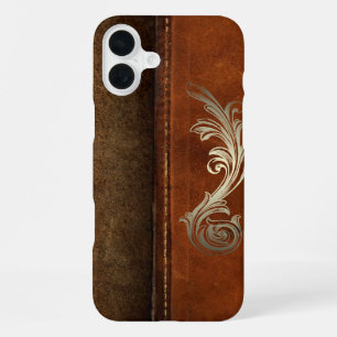 Funda Para iPhone 16 Plus Cuero Falso Bronceado Saddle Up