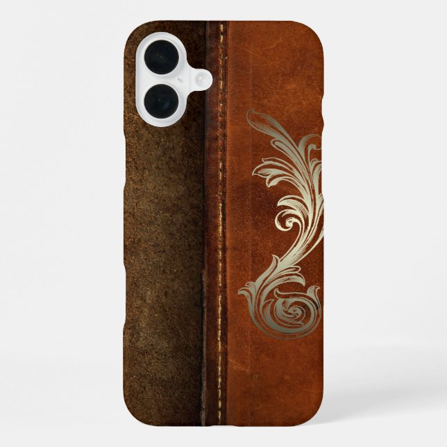Funda Para iPhone Cuero Falso Bronceado Saddle Up (Reverso )