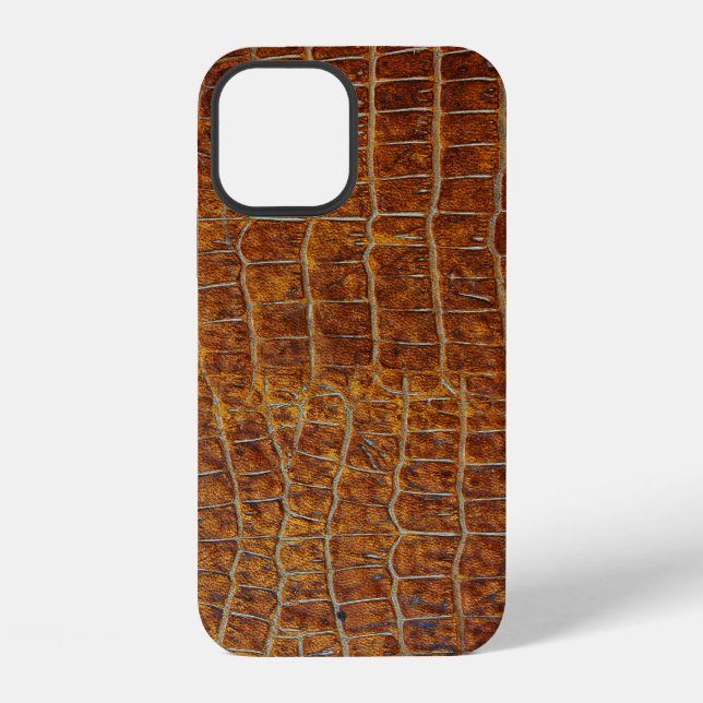 Funda Para iPhone Cuero marrón: fondo texturado. (Reverso )