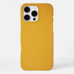 Funda Para iPhone 16 Pro Max Cuero naranja elegante