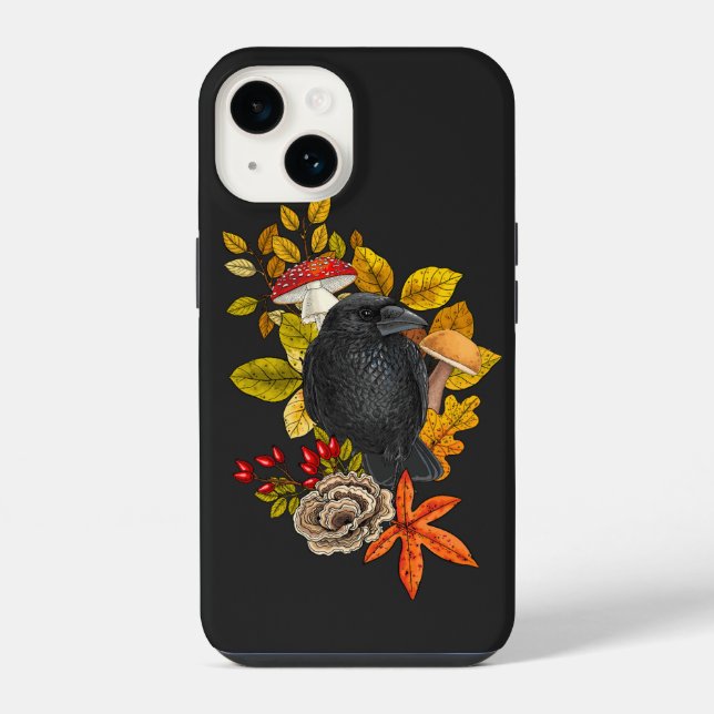 Funda Para iPhone Cuervo de otoño (Reverso )