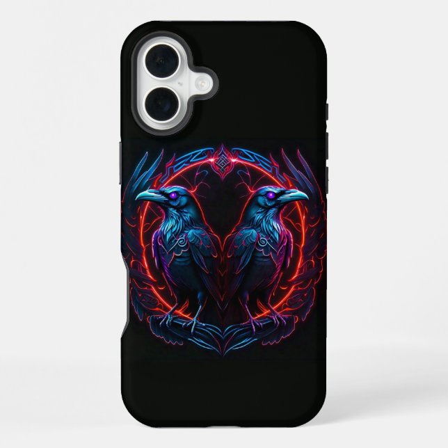 Funda Para iPhone Cuervos místicos (Reverso )