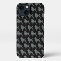 Cuesta de silueta de perro caniche negro