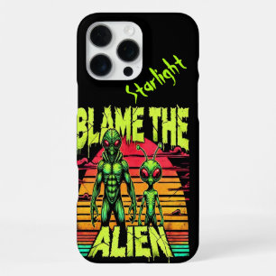 Funda Para iPhone 16 Pro Max Culpa al alienígena en un entorno cósmico