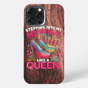 Funda Para iPhone 13 Pro Max Cumpleaños 60 Como Una Reina Feliz 60 Años Mujeres