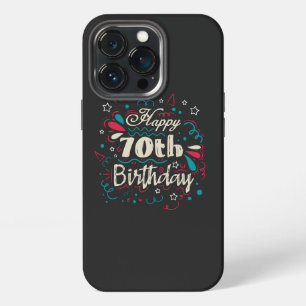 Funda Para iPhone 13 Pro Cumpleaños 70 Decorativo