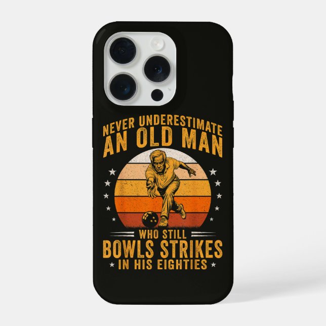 Funda Para iPhone Cumpleaños 80 de Abuelo Boliche (Reverso )