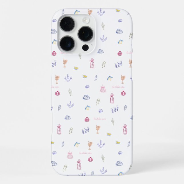 Funda Para iPhone Cumpleaños minimalista italiano lindo (Reverso )
