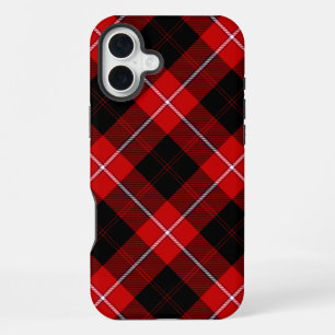 Funda Para iPhone 16 Plus Cunningham Tartán Rojo Negro Cuadros