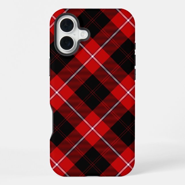 Funda Para iPhone Cunningham Tartán Rojo Negro Cuadros (Reverso )