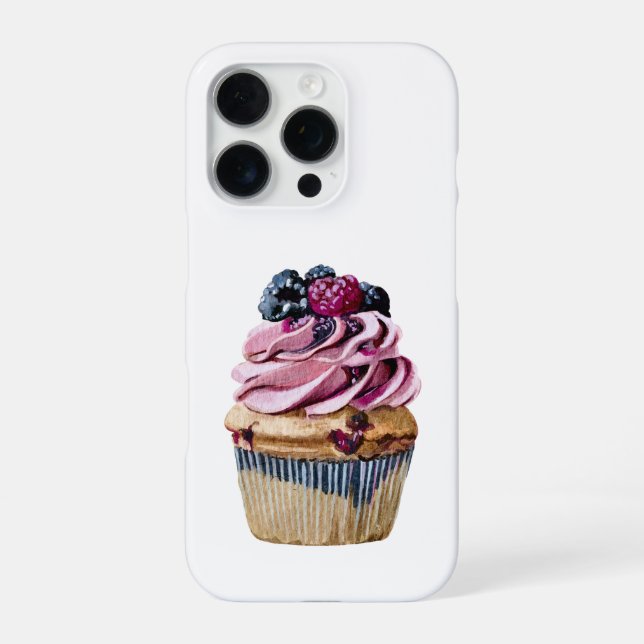 Funda Para iPhone Cupcake de Frutas (Reverso)