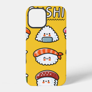 Funda Para iPhone 12 Curioso y feliz sushi maki rolls personalizado sin