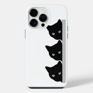 Funda Para iPhone 14 Pro Max Curiosos y divertidos Gatos Silhouette