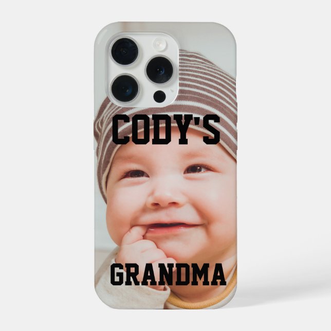 FUNDA PARA iPhone CUSTOM BABY PHOTO GRANDMA BRAG (Reverso )