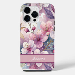Funda Para iPhone 14 Pro Max Custom Elegant Watercolor Cherry Blossom Sakura