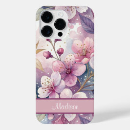 Funda Para iPhone 14 Pro Max Custom Elegant Watercolor Cherry Blossom Sakura