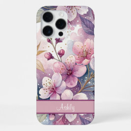 Funda Para iPhone 16 Pro Max Custom Elegant Watercolor Cherry Blossom Sakura