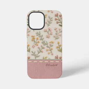 Funda Para iPhone 12 Mini Custom Embroidery Cottagecore Wildflower Aesthetic