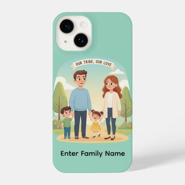 Funda Para iPhone Custom Family Portrait Our Tribe Our Love (Reverso )