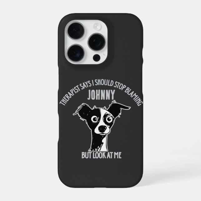 Funda Para iPhone Custom Funny Photo & Name - Stop Blaming (Reverso)