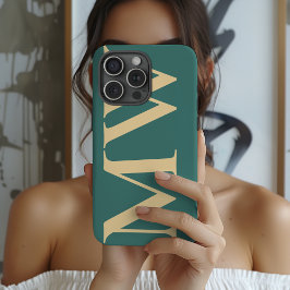 Custom Monogram Green Case Gift for Teens & Adults