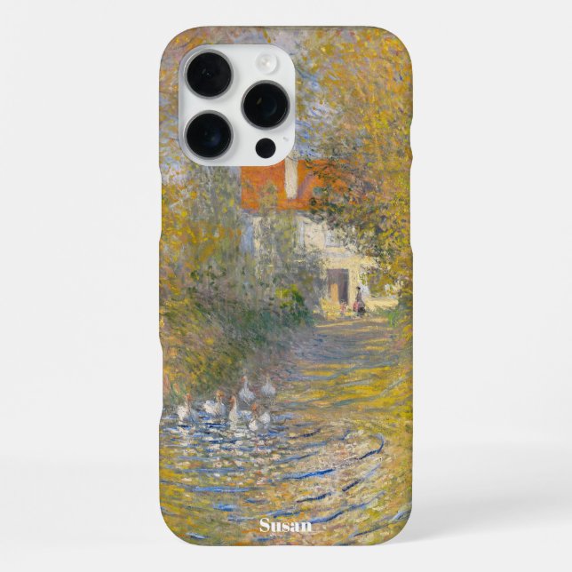 Funda Para iPhone Custom Name Monet Landscape for Her (Reverso )