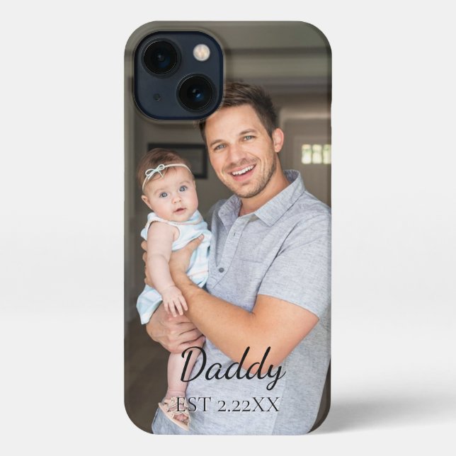 Funda Para iPhone Custom Photo "DADDY'' new father (Reverso )