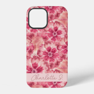 Funda Para iPhone 12 Custom Pink Floral Coquette