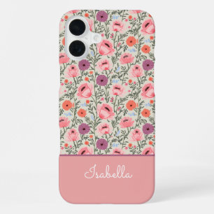 Funda Para iPhone 16 Plus Custom Rustic-Style Watercolor Wildflowers