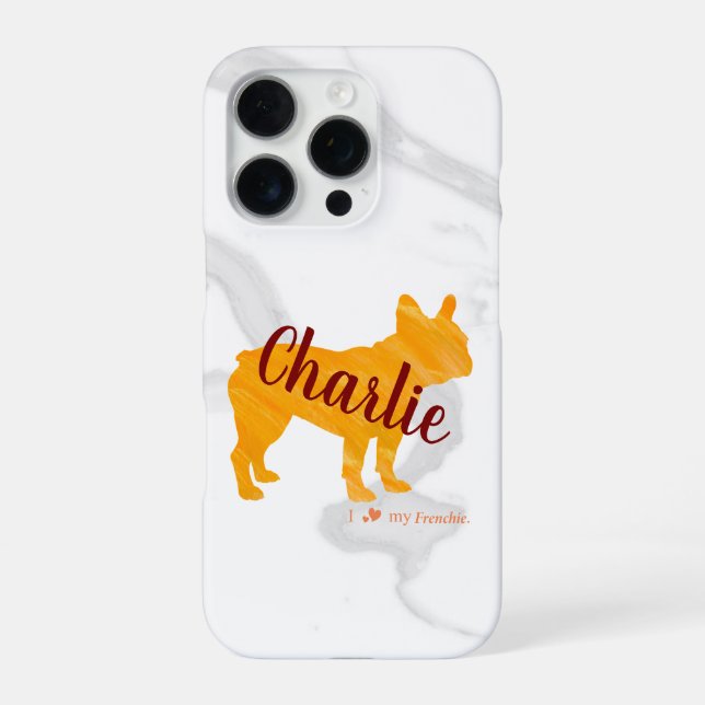 Funda Para iPhone Customizable French Bulldog Pastel - Frenchie (Reverso)